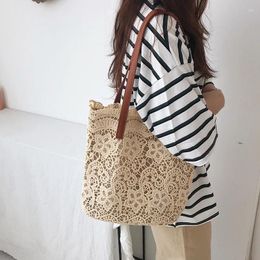 Shoulder Bags Korean Mori Lace Handbag Ladies Large Capacity Bucket Shopping Bag Solid Colour For Women