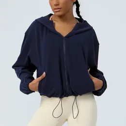 Active Shirts LANTECH Women Sports Yoga Gym Sweater Tops Fitness T-Tights Shirt Running Workout Sportswear Hoody Zipper