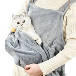 Cat Costumes Carrier Apron Arctic Fleece Pet Cosy Sling Hands Free Dogs Front Shoulder Carry Sleeping Bag For