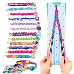 Bangle Bracelet Friendship Kids Handicraft DIY String Jewelry Making Sets Preferred Birthday Gifts Christmas Toys 240319