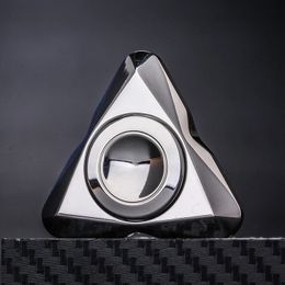 10 Styles Triangular Stainless Steel Metal EDC Fidget Hand Spinner Finger Stress Tri-Spinner Autism ADHD Anxiety Stress Gift 240312