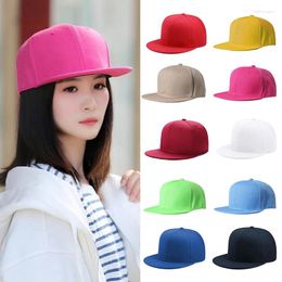 Ball Caps Fashion Flat Brim Hip-hop Hats Solid Color Outdoor Adjustable Baseball Autumn Streetwear Sun Women Men Sunscreen Hat