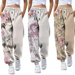 Women's Pants Spring And Autumn Leisure Printed Fashion Street Dance Sports Running Loose Size Retro Leggings