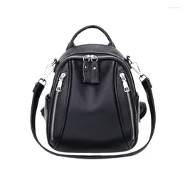 Backpack DOME Woman Mini Bag Leather Anti Theft Black Small Shoulder Female Travel Girl Backbag