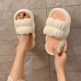 Slippers Summer Cloud Sandals Thick House Slides Platform Shoes For Women 2024 Home Soft Bedroom Woman Pink On Promotion I Shoe