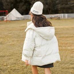Down Coat Girls' Cotton-padded Winter 2024 Big Kids Korean Children's Clothing Jacket Parent-child Clothin
