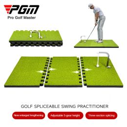 Aids PGM Golf Swing Practitioner Spliced Strike Mat with 360 ° Rotation and Adjustable Height Training Pad HL012