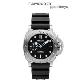 Paneraiss Automatik Herrenuhren Paneraiss Herrenuhr LUMINOR Serie Tauchserie 973 Kautschukarmband Herren Wasserdichte Armbanduhren Edelstahl Automatik Hochwertige Qualität