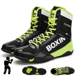 Shoes Wrestling shoes Men's high top quality boxing shoes Women's soft combat sports shoes Professional athletic shoes Training shoes