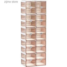 Storage Holders Racks BINSIO shoe cabinet with door integrated portable rack organizer easy to assemble plastic transparent box foldable cube Y240319