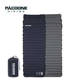 Mat PACOONE 10Cm Thicken Sleeping Pad Ultralight Selfinflating Air Mattress Splicing Bed Beach Picnic Mat Camping Tent Air Cushion