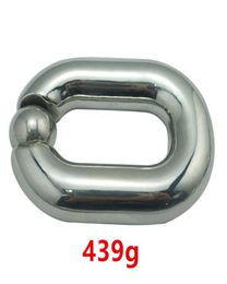 Heavy Ball Stretcher Scrotal Bondage Stainless Steel Metal Cock Cage Penis Ring Male Devices Fetish Sex Toys For Men1399990