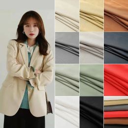 Dresses Thin Suit Apparel Sewing Fabric By The Metre for Uniform Pants Skirts Clothes Summer Antiwrinkle Twill Plain Diy Cloth Soft Red