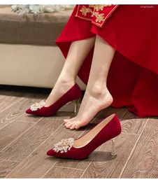 Dress Shoes 31-43 Women Red Wedding Bridal High Heel Stiletto Ladies Pumps
