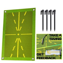 Aids Golf Training Mat Indoor Swing Batting Trajectory Practice Marking Pad Outdoor Swing Direction Track Detection Analysis Pads