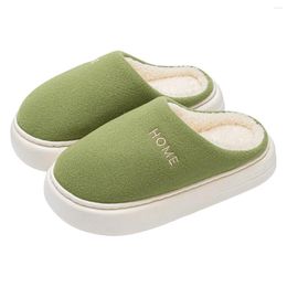 Slippers 2024 Winter Home Plush Warm Concise Pillow Soft Non-slip Lovers Shoes Gifts