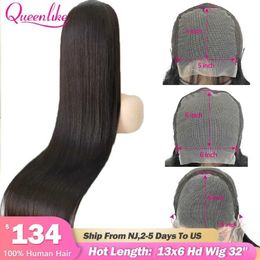 Synthetic Wigs 36 34 32 inch 5x5 6x6 Hd Lace Closure Wig 42 40 30 inch Long 13x6 360 Straight Glueless Human Hair Lace Frontal Wigs For Women 240328 240327