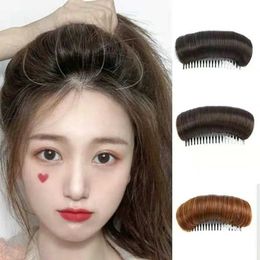 Synthetic Wigs Invisible Hair Pads Clip In Hair Piece Seamless Hair Pad Wigs For Women Girls Hair Lining Natural Pads Puff Hair Bun 240329