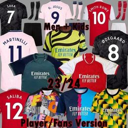 22 23 24 Fans Player Version Soccer Jerseys SALIBA Gunners MARTINELLI G. JESUS ARSen Love Unites Jersey SAKA All Football Shirt Kid Football Jersey Equipment SPR JJ 3.19