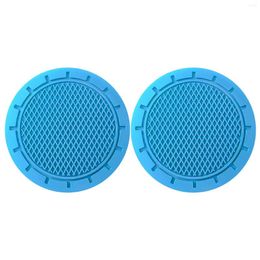 Table Mats Car Cup Holder Mat 2 Pack 2.75 Inch Diameter Non-Slip Universal Insert