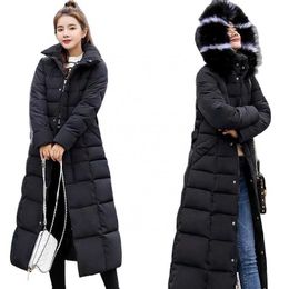 Длинное зимнее пальто для холодных женщин, куртка с хлопковой подкладкой, теплые утепленные женские пальто, парка, женские куртки