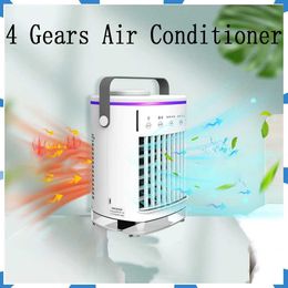 Electric Fans Portable Home Air Conditioner Mini Air Cooler Water Fan Desktop USB Air Purifier Humidifier For Travel Office Room 240319