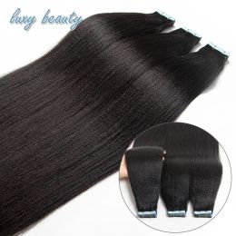 Extensions Light Yaki Tape in Hair Extensions Brazilian Natural Black Yaki Straight Tape Hair Extension Cuticle Remy Human Hair 20pcs/set