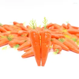 Party Decoration 25/50pcs Mini Carrot Artificial Plastic Foam Fake Fruit And Vegetable Berry For Christmas Easter Kitchen Home Decor