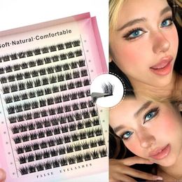 False Eyelashes 12Rows Reusable Cluster Lash Faux L Curl Eyelash Extension Individual Cilios Natural Long Lashes Cilio Makeup Tool