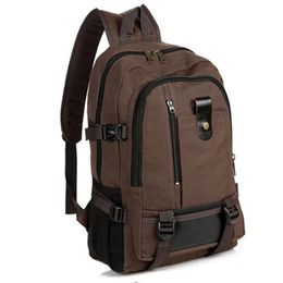 Casual Camping Male Backpack Laptop Hiking Bag Large Capacity Men Travel Canvas Fashion Youth Sport Bags 240313