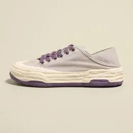 Walking Shoes Purple Mihara Yasuhiro Sole Women Summer Casual Foldable Heel Canvas Comfortable Ladies Lace Up Flat