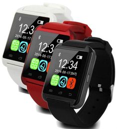 Original U8 Smart Watch Smartwatch Wrist Watches with Altimeter and motor for smartphone Samsung iPhone iOS Android Cell Phone7832613