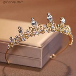 Tiaras Itacazzo Bridal Headwear Gold-Colour Womens Classic Wedding Crown Girl Birthday Tiaras Y203