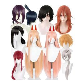 Synthetic Wigs High Quality Anime Chainsaw Man Cosplay Wigs Reze Angel Devil Quanxi Makima Power Hayakawa Aki Denji Heat Resistant Hair Wig 240329