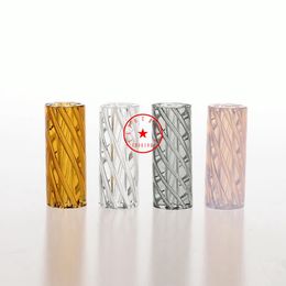 Latest Colorful Pyrex Thick Glass Pipes Herb Tobacco Filter Handpipes Preroll Rolling Cigarette Holder Tips Smoking Catcher Taster Bat One Hitter Hand Tube DHL