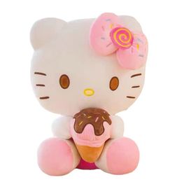 Factory wholesale 30cm Kitty cat plush toy animation surrounding sweet cone cat doll children's Favourite gift