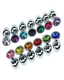 50pcslot Small Size Metal Anal Plug Sex Toys For Women Men Erotic Butt Plugs Crystal Jewellery Adult Booty Beads Anus Product Y5623426