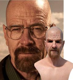 New movie celebrity breaking bad latex mask heisenberg old white head 3d real headgear costume halloween props9503380