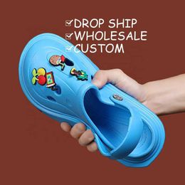 HBP Non-Brand wholesale design custom slides slippers charm nurses shoe casual sandals women and ladies flat platform ladies for women