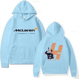 Fw23 Mens Hoodies Sweatshirts F1 Mclaren Team Racing Fans Winter Formula One Racer Lando Norris Hoodie Men/women Oversized Clothing Ydfe