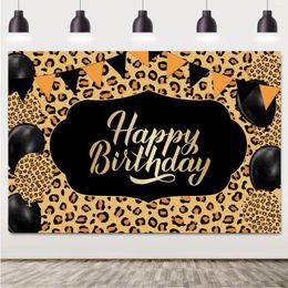 Party Decoration Cheereveal Cheetah Birthday Background Decorations For Women Men Leopard Happy Backdrop Decor Supplies