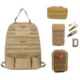 Bags Tactical Molle Car Sear Back Organiser Pocket Military Multi Storage Bag EDC Bag Phone Pouch For Universal Cars Seat Cover Bag