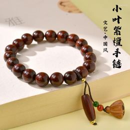 Strand Natural Small Leaf Purple Sandalwood Men's And Women's Yellow Poplar Wood Buddha Bead Cultural Play Plate With Bracelets