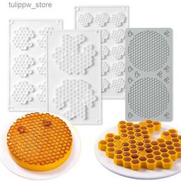 Baking Moulds Meibum Bee Honeycomb Fondant Moulds Silicone Cake Molds Cupcake Dessert Decorating Bakeware Kitchen Pastry Baking Tools L240319