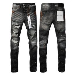 Women's Pants Purple Brand Jeans American High Street Black Hole Patch 9018 2024 Fashion Trend Quality