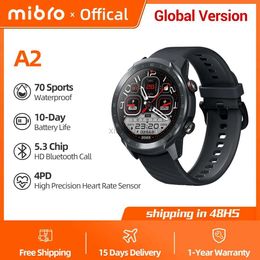 Original Mibro Smartwatch A2 Global Version Application Control 1.39Inch HD Screen Heart Rate Monitor Sleep Health 2ATM Waterproof Sports Men Women Watch 240319