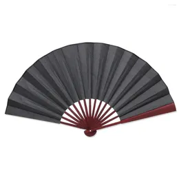 Decorative Figurines 60cm X 33cm Chinese Style Hand-Held Folding Fan Men Bamboo Blank Black Wedding Party Gift Hand Fans Collection