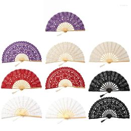 Decorative Figurines Lace Fan Delicate Handmade Japanese Great For Pography And Dancing