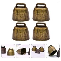 Party Supplies 4 Pcs Metal Cow Bell Iron Animals Farming Accessories Grazing Sheep Decorations Hanging Bells Mother For