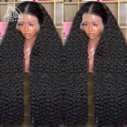 Synthetic Wigs 250 Density Brazilian 13X4 Curly Lace Frontal Wig 13x6 Deep Wave Hd Lace Front Human Hair Wigs Ready To Wear 5X5 Glueless Wig 240328 240327